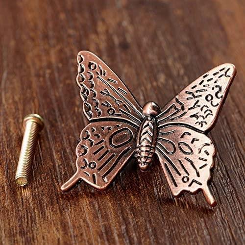 5pcs-pull-handles-knobs-cupboard-door-knobs-cabinet-handles-furniture-chest-drawer-farmhouse-style-vintage-butterfly-red-bronze