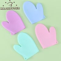 2Pcs/Set Silicone Cleaning Gloves Dishwashing Cleaning Gloves Scrubber Dish Washing Sponge Rubber Gloves Cleaning Tools Safety Gloves