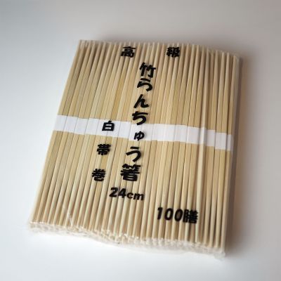 Hashitou ตะเกียบไม้ญี่ปุ่น 24ซม. 100ชุด Made in Japan (0093)
