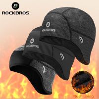 ROCKBROS Cycling Caps Windproof Thermal Fleece MTB Bicycle Cap Ski Riding Motorcycle Hat Winter Bandana Ciclismo Headband Medicine  First Aid Storage