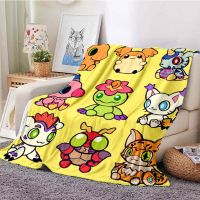 Digimon Cartoon Animation Blanket Pikachu Sofa Office Nap Air Conditioning Soft Keep Warm Customizable c33