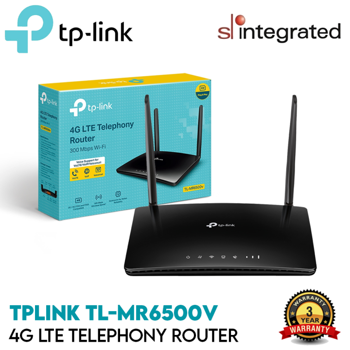 TPLINK N300 4G LTE Telephony Wireless WiFi Modem Router Support Lock