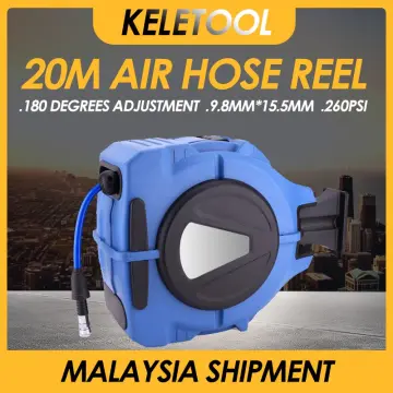 MYCB [Promo] 10M Retractable Air Hose Reel BLACK 1/4'' Hose Reel