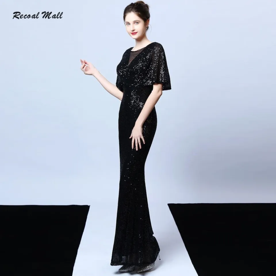 Recoal&Mall】 Fringed beads fishtail banquet elegant temperament annual  meeting host evening dress female formal gown