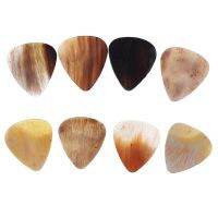 8pcs Buffalo Horn Guitar Pick Fit for Bass Mandolin Banjo 0.8--1.2mm