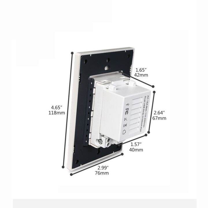 new-popular89-ซ็อกเก็ตผนัง120socket3-1a-ของสหรัฐอเมริกา