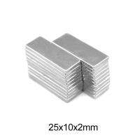 5/10/20/30/50/100PCS 25X10X2mm Block Strong Powerful Magnets Sheet 25x10x2 Rectangular Permanent Neodymium Magnets 25x10x2 mm