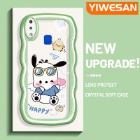 YIWESAN เคสสำหรับ VIVO Y91เคส Y95 Y91i,ดีไซน์ใหม่มีความสุข Pochacco ครีมเวฟขอบนุ่มเคสมือถือกันกระแทกแบบใสโปร่งใสลายกล้องถ่ายรูปง่ายฝาครอบป้องกันอ่อนโยน