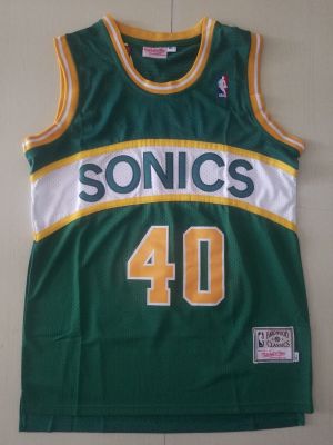 Ready Stock Top-Quality Mens No.40 Shawn Kemp Seattle Supersonics Mitchell Ness Hardwood Classics Swingman Jersey -Green