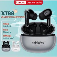 XT88 Lenovo หูฟังบลูทูธบลูทูธไร้สาย TWS 5.3เสียงเบสหูฟังเอียร์บัดการควบคุมแบบสัมผัสลดเสียงสเตอริโอสแตนด์บายได้นาน