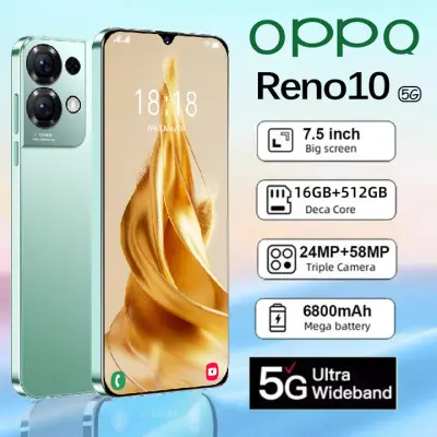 ใหม่ OPPQ Reno10 5G 7.5นิ้ว โทรศัพท์มือถือ รองรับ2ซิม Smartphone 4G/5G โทรศัพท์สมา แรม16GB รอม512GB โทรศัพท์ถูกๆ Android13.0 มือถือ Mobile phone ส่งฟรี มือถือราคาถูกๆ โทรศัพท์สำห รับเล่นเกม โทรสับราคาถูก โทรศัพท์ ถูกๆ