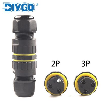 IP68 M16 Waterproof Connector 2/3 Pin Screw Type Terminal Quick Electrical Wire Connector Solderless For 3.5-10mm Cable DIY GO Watering Systems Garden