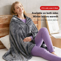 Winter Wearable Flannel Electric Heating Shawl Unisex Therapy Winter Soft Warm Fast-Heat Heated Blanket Shawls for Back Shoulder