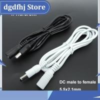 Dgdfhj Shop 1/1.5/5m white black DC Power supply Male to female connector Cable Extension Cord Adapter Plug 20awg 22awg 5.5x2.1mm for strip