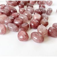 1 Pc Natural Strawberry Quartz 2-3cm Polished Tumble Stone / Top High Quality Stone / Pocket Stone Healing Crystal.