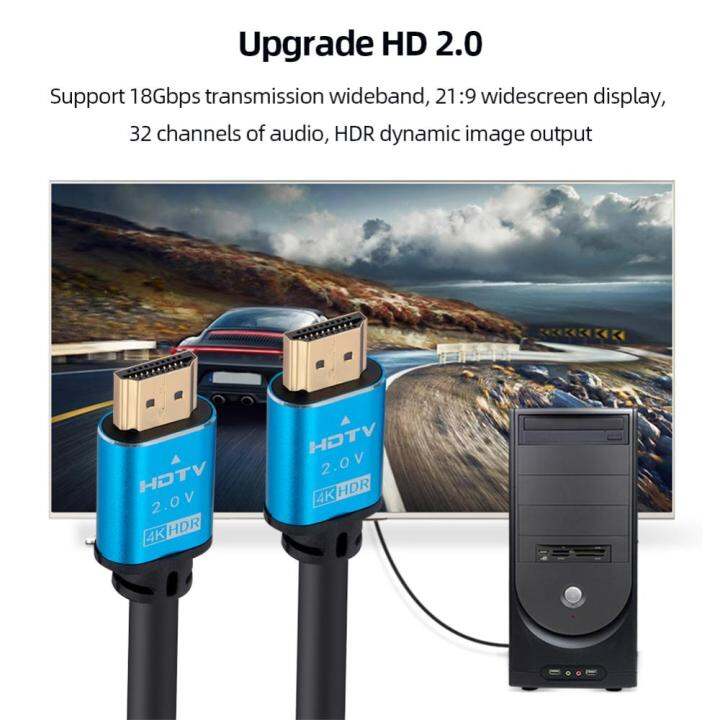 สาย-hdmi-compatible2-0-18gbps-รองรับสาย-hdmi-compatible2-0ความเร็วสูง4k-60hz-สำหรับกล่องทีวี-hd-สายลำโพงวิดีโอ