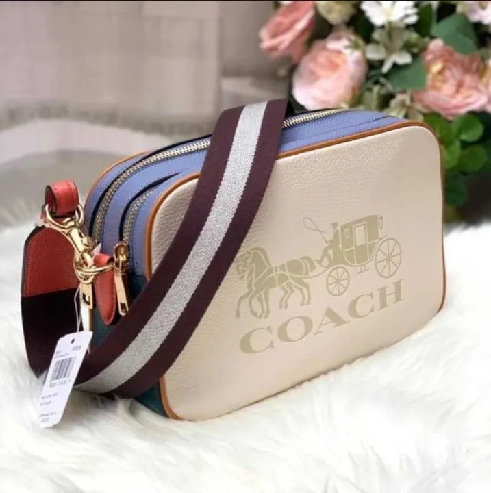 3041 Coach Original Jes Crossbody In Colorblock In Refined Pebble