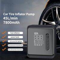 Wireless Car Tire Inflator Pump with 7800mAh Battery 150PSI 45L/min Car Air Compressor for Truck Motorcycles Bicycle Ball Air Compressors  Inflators