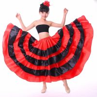 hot【DT】 Children Spanish Flamenco Skirts Brazil Costume Gypsy Ballroom Belly Dancing 180/360/540/720 DL2872