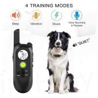 ZZOOI 1000ft Dog Collar Electric Dog Training Collar Rechargeable Electric Shock Vibration Sound Dogs Bark Collar Training Dogs