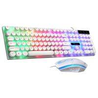 SmartPhonemall ZGB G21 Luminous Wired Keyboard + Mouse Set (White)