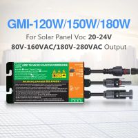 120W 150W 180W MPPT Solar PV Grid Tie Micro Inverter GMI Series DC Input 10.8V to 30V AC Output 80V to 280V 50Hz 60Hz Inverters