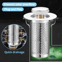 Stainless Steel Floor Drain Filter Pop-Up Drain Stopper Bathroom Sink Hair Catcher Shower Strainer Anti-clog Kitchen Accessories