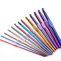 Crochet Hook 2.0-10.0mm Aluminum Crochet Needles With Colorful Soft Rubber Grip Cushioned Handles Knitting Needles