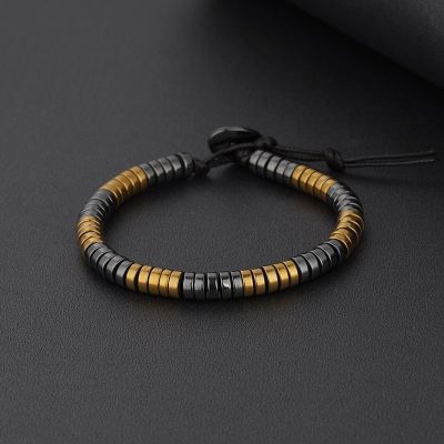 [COD] 2022 Hematite Gallstone Weaving European and Terahertz Handset Partition Flat Bead Foreign Trade Accessories