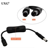 DC 5.5mm X 2.1mm 2.5mm Male To Female Power Cord Extension Cable 3A Cable With On / Off Switch Power Cable 20cm