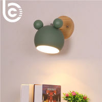 Modern Wall Lamp Colorful Iron Mickey Wall Lamps For Living Room Bedroom Baby Room Decor Nordic Home Bedside Wall Light Fixtures