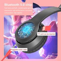 Cat Ears Earphones Wireless Headphones Music Stereo Blue-tooth Headphone With Mic Children Daughter Fone Gamer Headset Kid Gifts