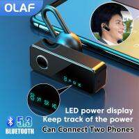 OLAF Headphones Bluetooth Earphones Single Ear Anti-drop Earhook Earbuds With LED Mic Business Headset Two Phone Connectable Over The Ear Headphones