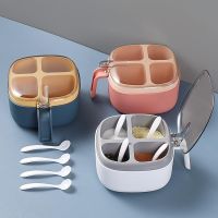 hotx【DT】 Functional Four Integrated Transparent Condiment Detachable Storage Dust-Proof Supplies