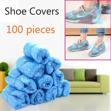 100Pcs Disposable Plastic Thick Outdoor Rainy Day Carpet Cleaning