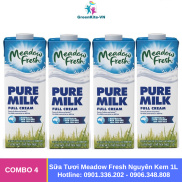 Combo 4 Hộp Sữa Tươi Nguyên Kem Meadow Fresh 1L - Nhập Khẩu Úc