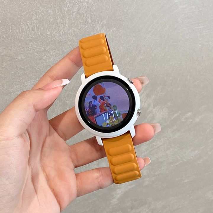 สายรัดซิลิโคนแม่เหล็กพร้อมเคสสำหรับ-samsung-galaxy-watch-6-5-5pro-4-40mm-44mm-45mm-watch-6-classic-watch-4-classic-watch-strap-สายรัดข้อมือสร้างสรรค์และเป็นส่วนตัว-42mm-43mm-46mm-47mm