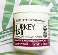 สารสกัดเห็ดหางไก่งวง ออแกนิค แบบผง Turkey Tail Mushroom Mycelium Powder 100 g (Host Defense®)