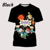 ฤดูร้อนสนุก Rugrat 3D พิมพ์เสื้อยืดแฟชั่นสบาย ๆ สไตล์ฮิปฮอปแขนสั้นเสื้อยืดด้านบน