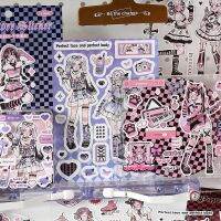 MOHAMM 1 Sheet Lovely Girl Decorative Stickers for DIY Craft Photo Album