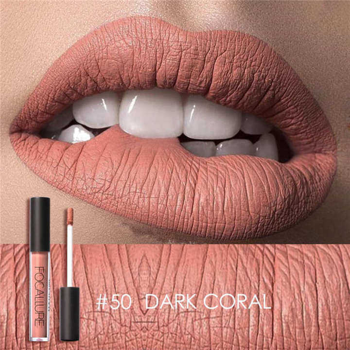 FOCALLURE Matt Lipstick Waterproof Nude Velvet Long Lasting Good Pigmented 12 Colors Lip Stick