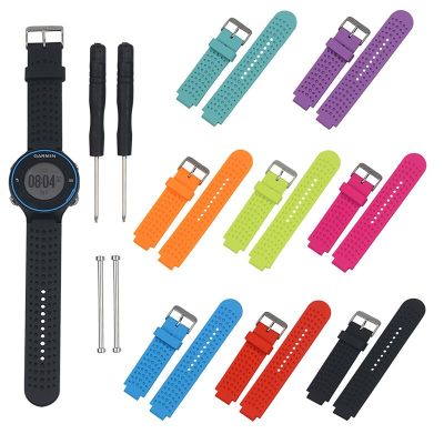 [ร้อน] อะไหล่สายรัดสายนาฬิกาข้อมือซิลิโคนสำหรับ Garmin Forerunner 220 230 235 630 620วิธี735 S20 S5สายรัดข้อมือ S6