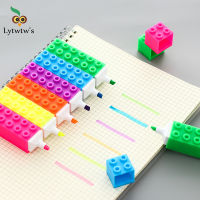 1 Pcs Lytwtws Creative Big building up block Highlighter Pen Cute Kawaii Graffiti Child Marker Paint Stationery drawing-Yuerek