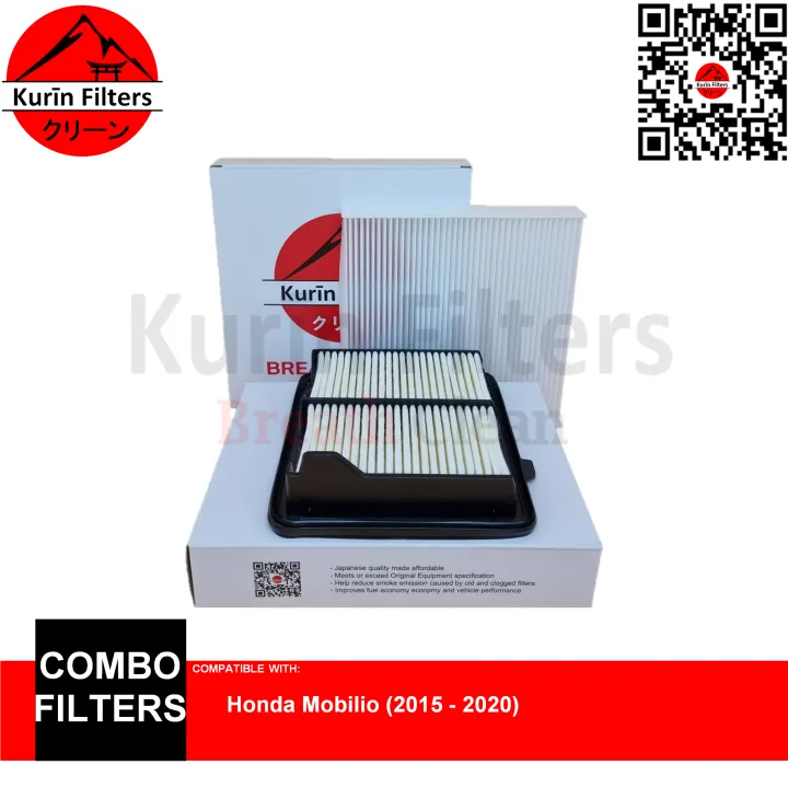Genuine KURIN Combo Filters (Air & Cabin) for Honda Mobilio (2015