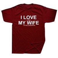 Funny Love Wife And Windsurfing Graphic T Shirts Men Cotton Hop Tshirt Gildan