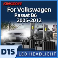 Kingsofe 2ชิ้นไฟหน้ารถมอเตอร์ไซค์แบบ Led D1s ในรถยนต์6000K ไฟสูงต่ำสำหรับ Volkswagen Passat B6 2005 2006 2007 2008 2009 20112012 2010