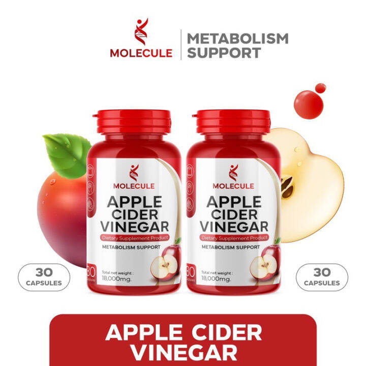 1 กระปุก แอปเปิ้ลไซเดอร์ วีเนก้าร์ โมเลกุล Molecule Apple Cider Vinegar [30 แคปซูล ขวด