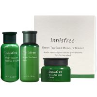 innisfree Green Tea Seed Moisture Trio kit ชุดผลิตภัณฑ์บำรุงผิวหน้ากระจ่างใสสูตรสารสกัดเมล็ดชาเขียวสินค้านำเข้าจากเกาหลีของแท้พร้อมส่ง