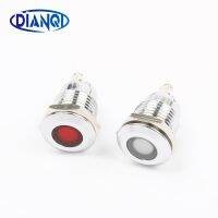 LED Metal Indicator light Flat 12mm waterproof Signal lamp LIGHT 3V 6V 12V 24V 220V screw connect red yellow blue 12ZSD.DM.L