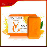 ROUSHUN Vitamin C soap สบู่ผิวขาว สบู่หน้าขาวใส100gสบู่ล้างหน้า กำจัดไรการควบคุมความมันแล้ว ช่วยทำความสะอาดใบหน้าและร่างกาย ปรับปรุงความหมองคล้ำ ไวท์เทนนิ่งโซป วิ้งไวท์ สบู่ขาว ถาวรสบู่เร่งผิวขาว สบู่ก้อน สบู่ไพรเย็น สบู่แฮนด์เมด ครีมคอขาว สบู่สูตรลับ